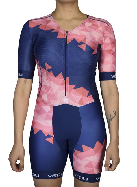 Bricks Endurance Sleeved Tri Suit Womens Navy Pink Was 229