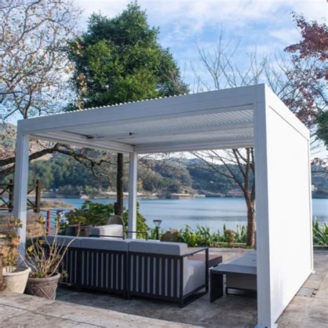 New Product Louvered Pergola Motorized Aluminium Custom Outdoor Modern