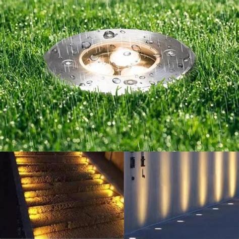 Balizador Spot Led Embutir SMD IP65 Branco Quente 3W Chão Piso Jardim