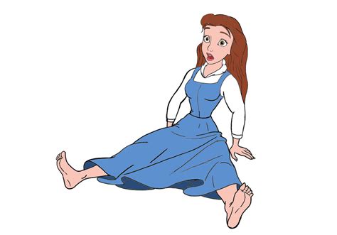 Shocked Barefoot Belle Sitting By Disneywo On Deviantart