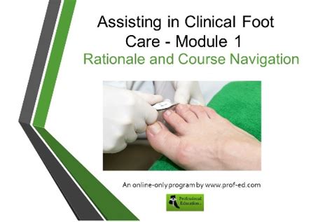 Clinical Foot Care For Assistants Mod 3 Disorders Of The