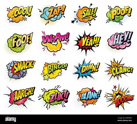 Comics Speech Bubbles And Sound Blast Isolated Vector Icons Set