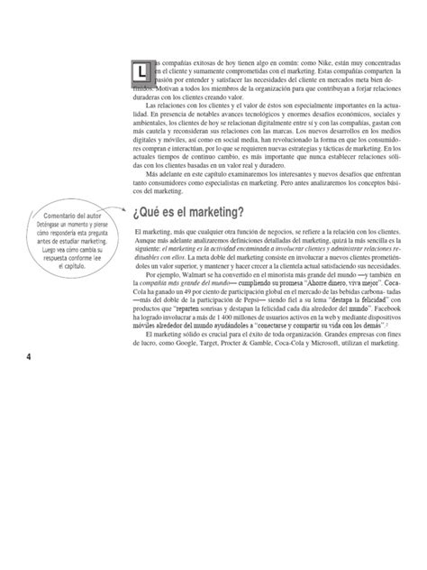 Libro Fundamentos De Marketing Cap 1 Pag 4 Al 9 Pdf Marketing