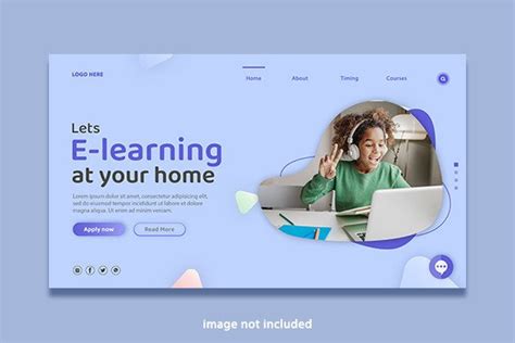 Horizontal E Learning Web Template Graphic By Zakirhossain Creative