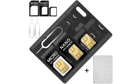 AFUNTA SIM Karte MicroSD Halter mit 2 Fachöffner Stiften 2 Packs