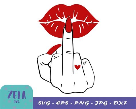 Middle Finger Lips Svg Middle Finger Lips Svg Bundle Middle Etsy Porn