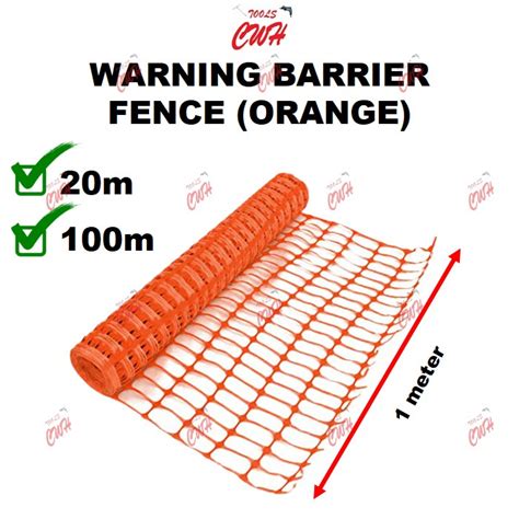 Roll M M Warning Barrier Fence Orange Width Meter