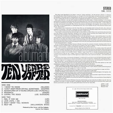 Album Art Exchange - Ten Years After (12" Back) by Ten Years After - Album Cover Art