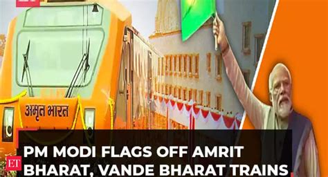 PM Modi PM Modi Flags Off New Amrit Bharat Vande Bharat Trains From