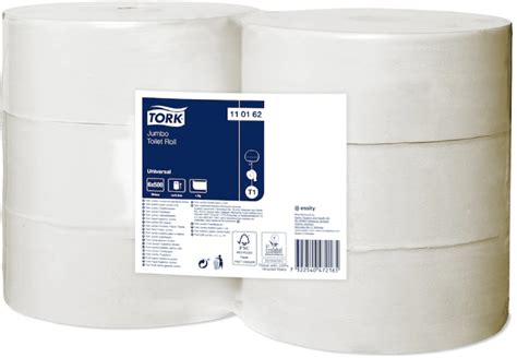 G1802282 Tork Jumbo 1 Ply Toilet Rolls Pack Of 6 Gls Educational Supplies