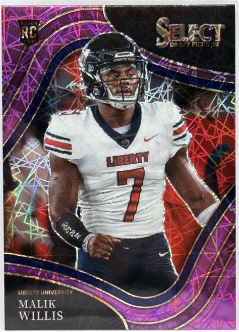 Malik Willis Select Draft Purple Lazer Field Level Ssp Rookie Rc