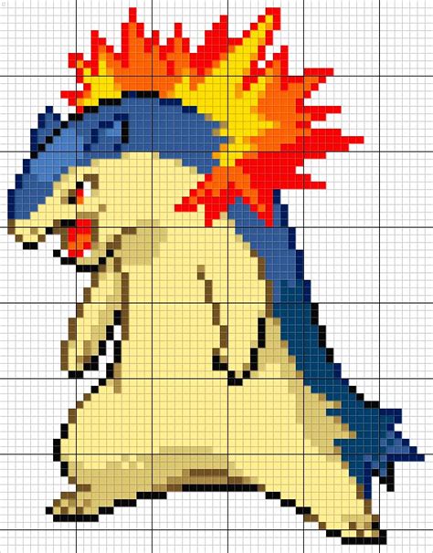 Typhlosion Pixel Art | Pixel art pokemon, Pixel art grid, Minecraft ...