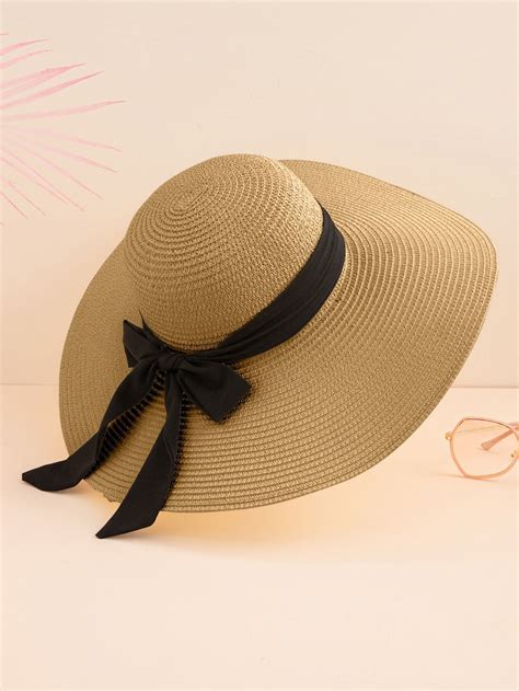 Bow Decor Wide Brim Straw Hat Artofit