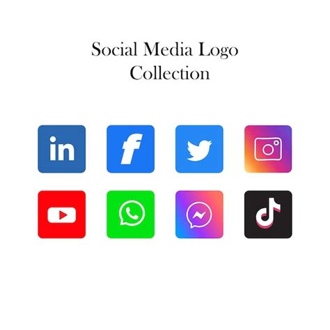 Premium Vector Popular Social Media Icon Collection