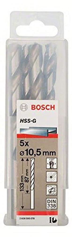 Bosch Professional Metal Drill Bits HSS G With Diameter 10 5mm Working