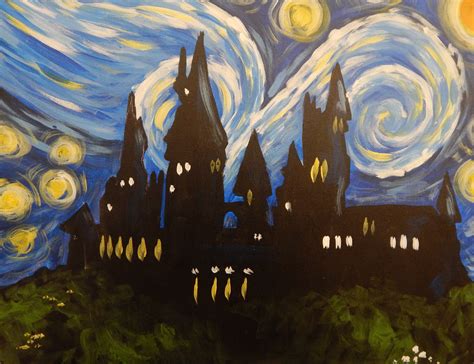 Hogwarts Starry Night Paint And Sip Class We Heart Astoria