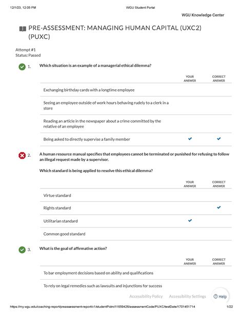 C Pa Study Notes Pre Assessment Managing Human Capital Uxc