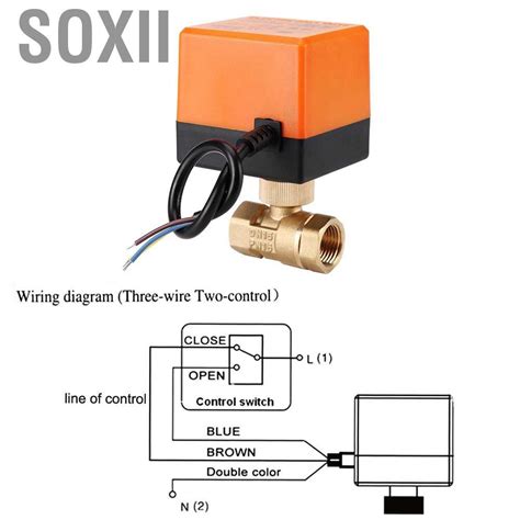 Soxii Ac 220v Brass Electric Motorized Ball Valve 2 Way 3‑wire 16mpa Thread Dn15 Dn25 Soxii