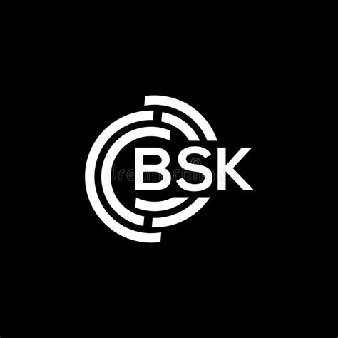 Bsk Letter Logo Design On Black Background Bsk Creative Initials