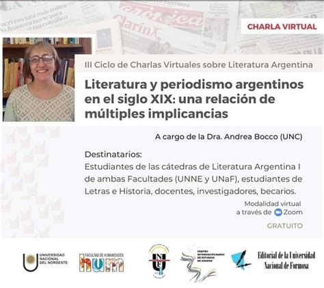 Iii Ciclo De Charlas Virtuales Sobre Literatura Argentina