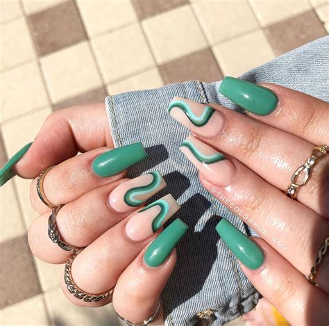 Ozornwafor Linktree Green Acrylic Nails Short Acrylic Nails Stylish Nails