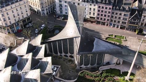 Place du vieux marché à Rouen en vue aérienne par drone YouTube