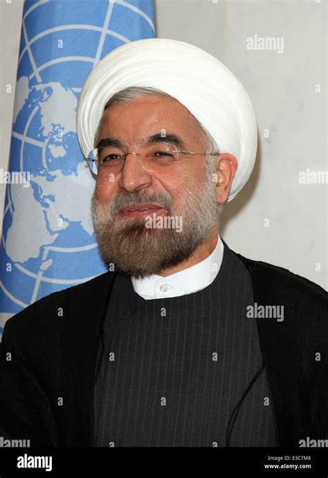 Mr Hassan Rouhani President Of Iran L Arrives For His Meeting With The Un Secretary General