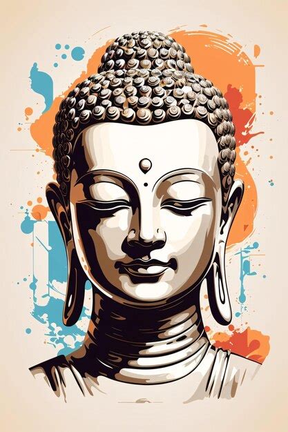 Premium Photo Buddha Minimalist Vector Art Illustration