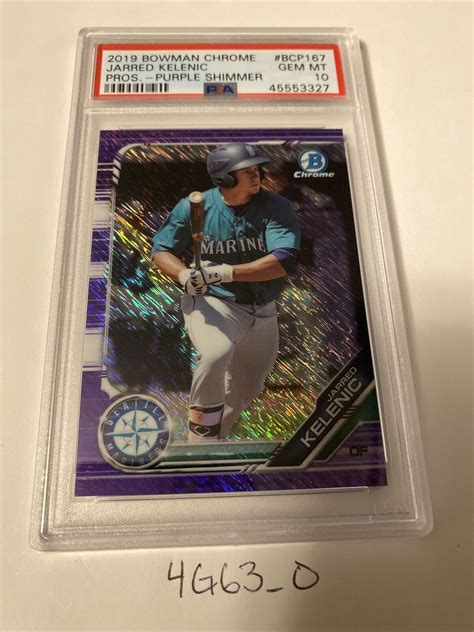 Jarred Kelenic Bowman Chrome Prospects Purple Shimmer Rc Bcp