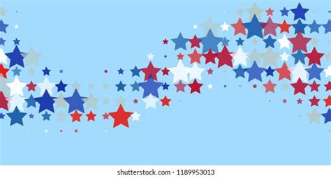 Starry Background Red Blue White Stars Stock Vector Royalty Free