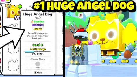 I Got The 1 Huge Angel Dog In Pet Simulator 99 Youtube