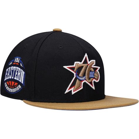 Mitchell And Ness Mens Gold Philadelphia 76ers Hardwood Classics Coast