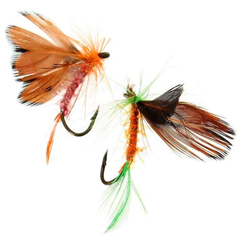 Zanlure 48pcs Butterfly Style Single Hook Trout Fly Fishing Flies Wet