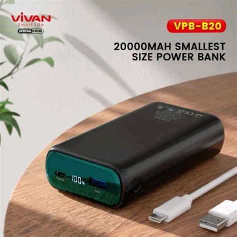 Jual Power Bank Vivan Vpb B20 Mini 20000mah 22 5w Fast Charging Dual