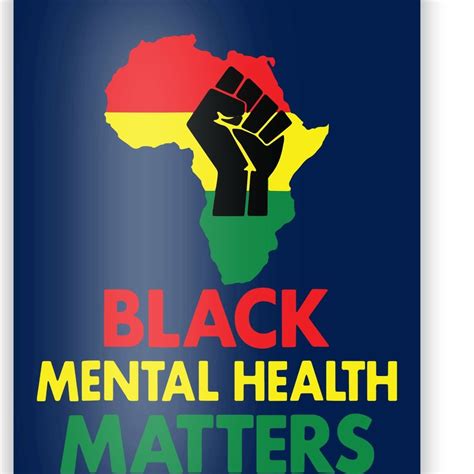 Black Mental Health African Map Mental Health Awareness Poster