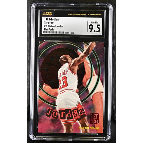 1995 96 FLEER TOTAL O HOT PACKS MICHAEL JORDAN CGC 9 5