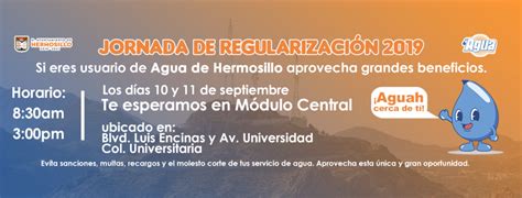 Agua de Hermosillo Jornada de Regularización Módulo Central