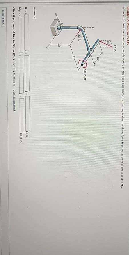 Solved Replace The Two Forces And One Couple Acting On The Chegg