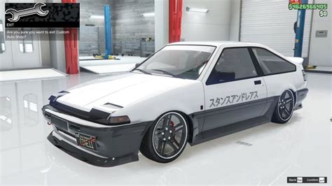 Customize The Karin Futo Gtx Toyota Sprinter Trueno Ae86 In Gta 5 Online