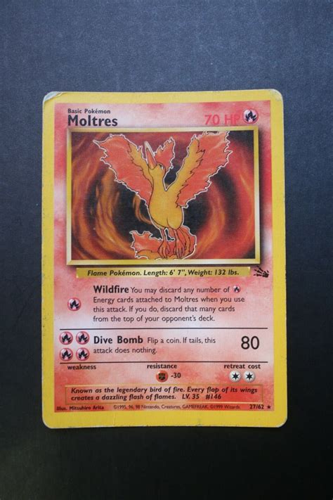 Moltres Non Holo Fossil Pokemon Tcg Ebay