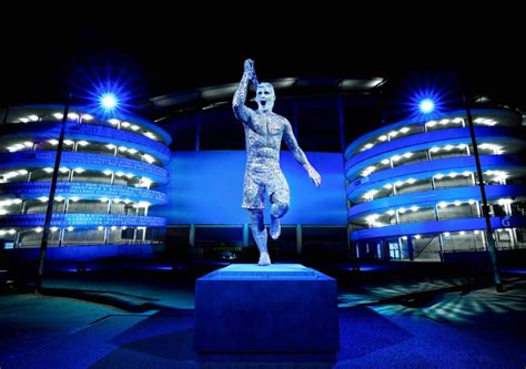 Manchester City Unveil Statue Of Sergio Aguero On The Anniversary Of