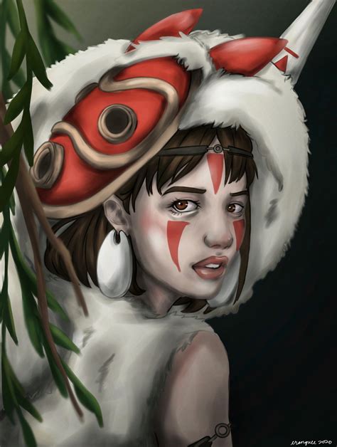 Artstation Ghibli Fanart San Princess Mononoke Atelier Yuwa Ciao Jp