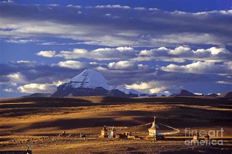 Ancient Civilizations Photograph Mount Kailash And Chiu Gompa Tibet