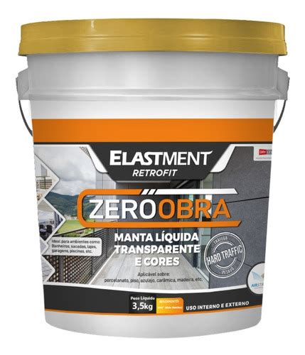 Verniz Pu Manta Líquida Zero Obra Elastment 3 5kg Incolor Frete grátis