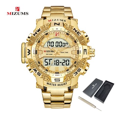 Mizums reloj analógico de cuarzo para hombre cronógrafo de pulsera