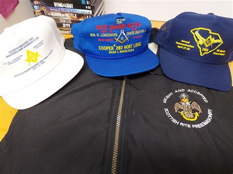 Freemason Jacket And 3 Adjustable Hats Jacket Is Xl Gem