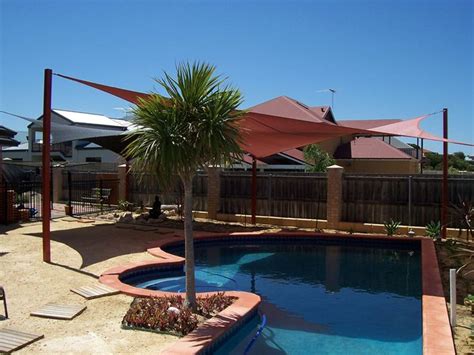 Pool Shade Sails With A Twist More Pool Shade Backyard Shade Small