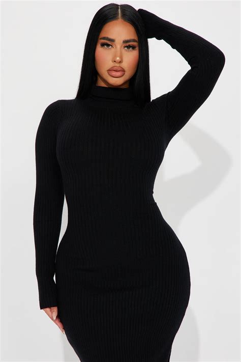 London Sweater Midi Dress Black Fashion Nova Dresses Fashion Nova