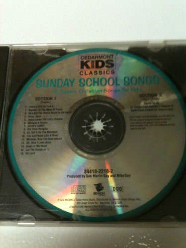 Sunday School Songs by Cedarmont Kids (CD, Benson Records)