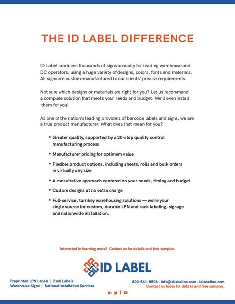 A Guide To Warehouse Signs From Id Label